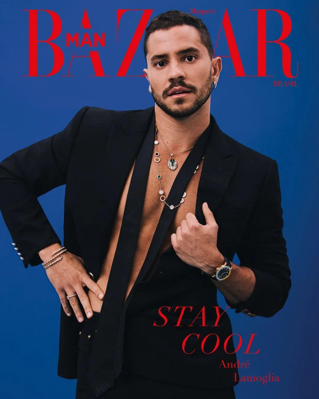 巴西男星 André Lamoglia（安德烈·拉莫利亚）最近登上巴西版《时尚芭