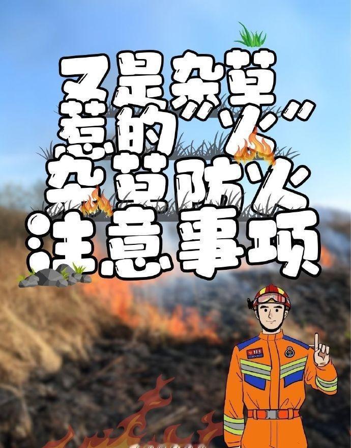 又是杂草惹的“火”！春耕时节请注意→】春耕时节天干物燥，田地里杂草等可燃物较多，
