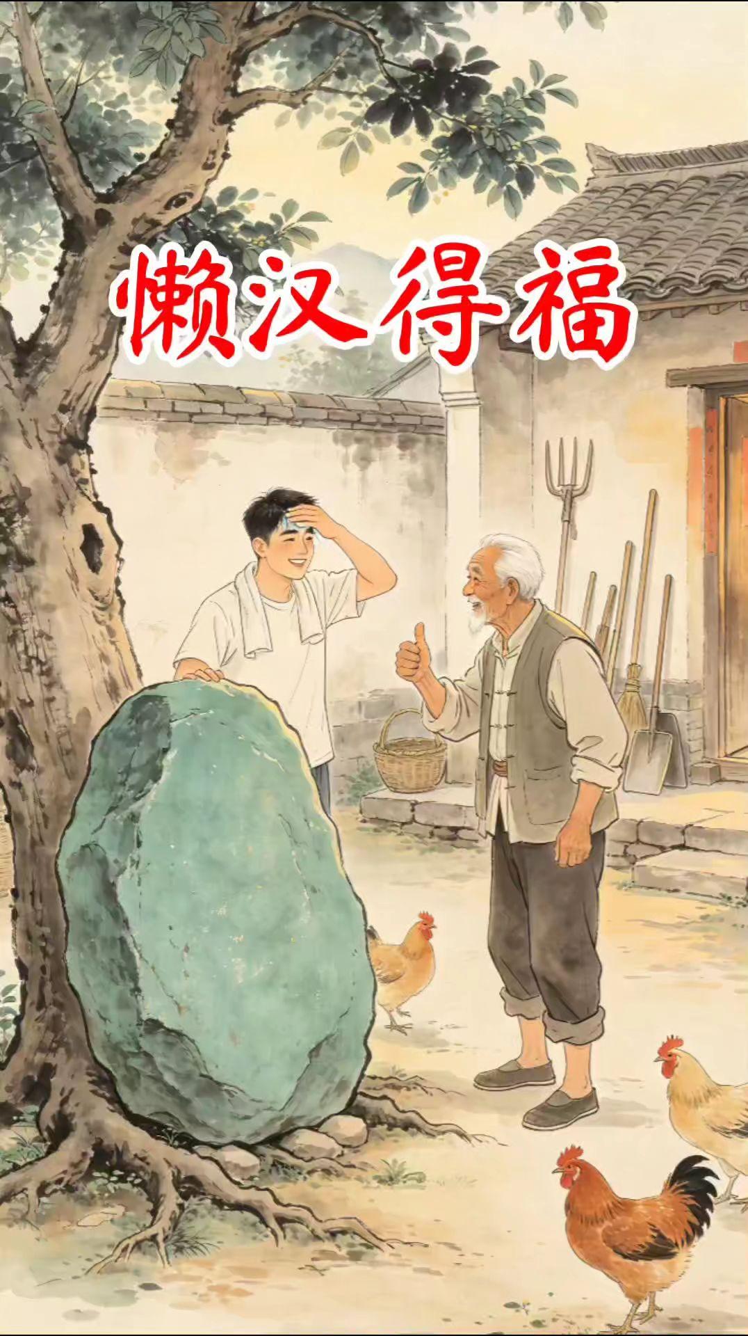 《懒汉得福》