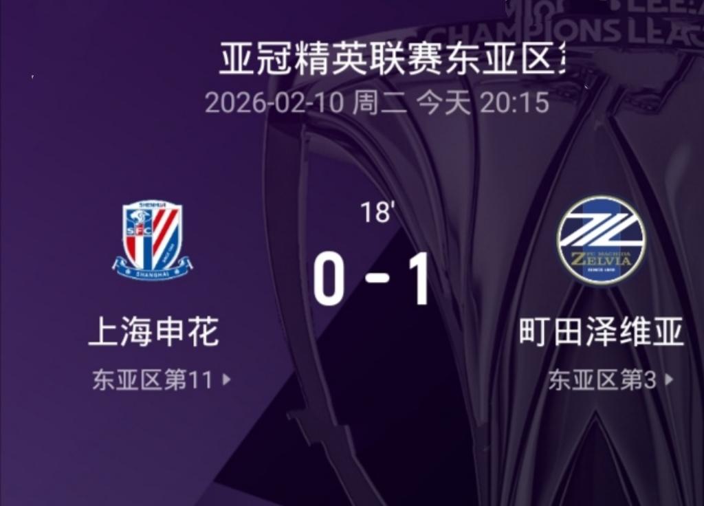 真服了！上海申花开场30秒便送点。
2月10日，亚冠精英赛第七轮，东亚区排名倒数