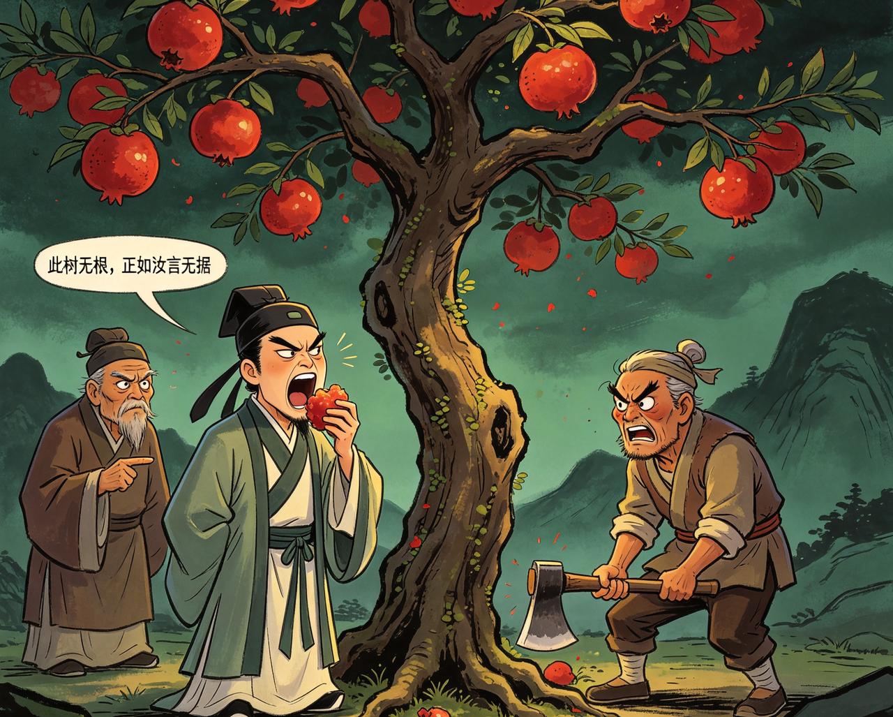 江湖怪谈•荒诞志123

杠精树·贰：终南山有树，结“杠精果”，食之舌灿莲花，专