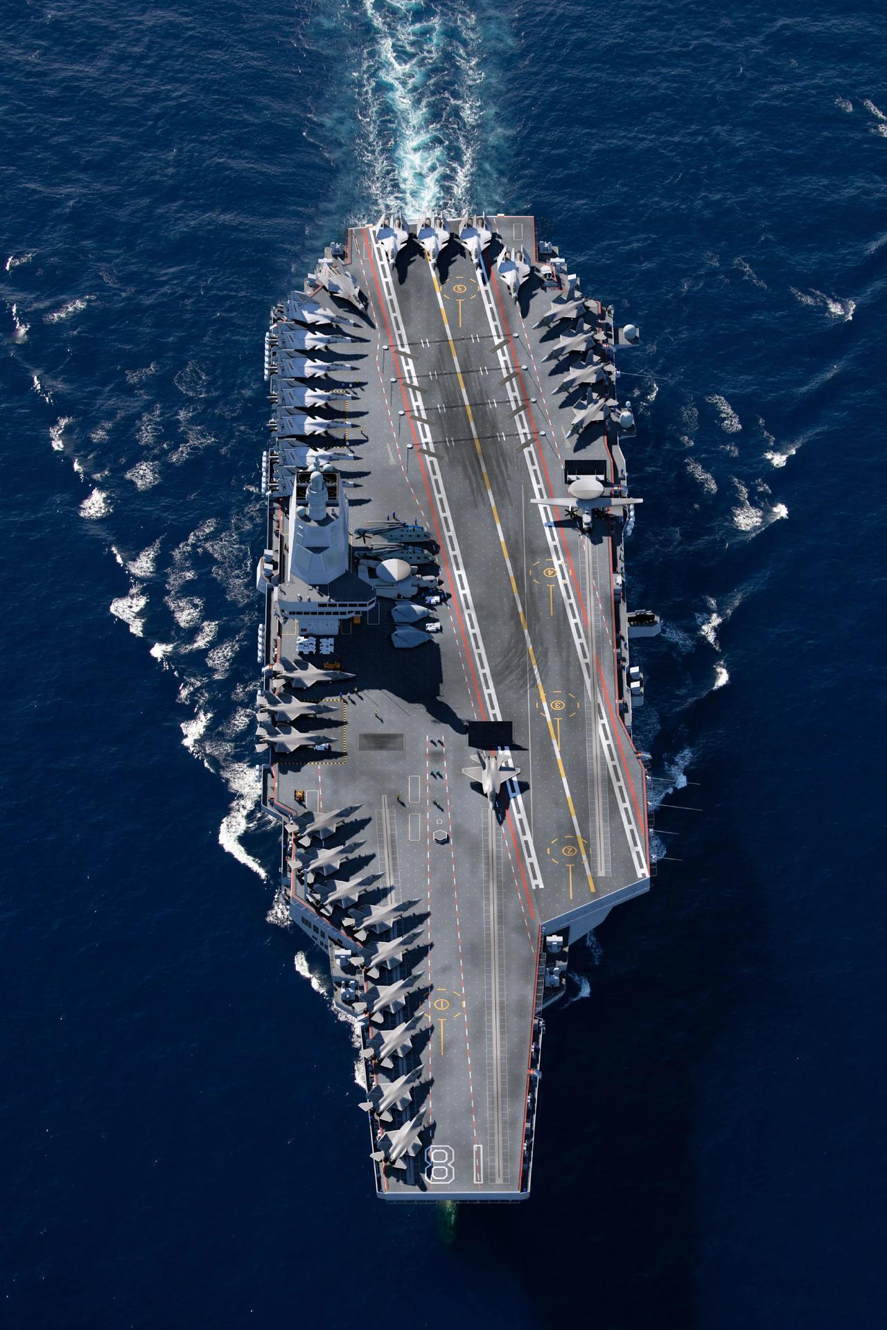 祝贺！！威武之师。中国首艘完全自主研发的采用电磁弹射系统的003型航母福建舰驶出