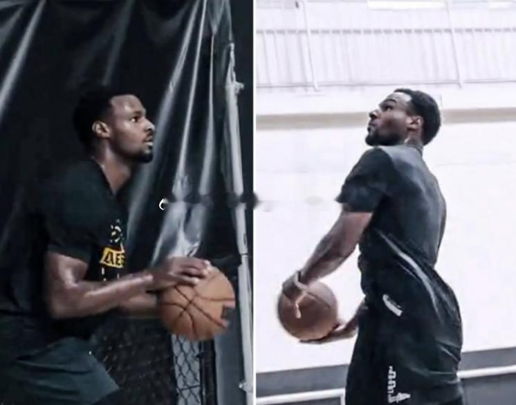 美媒NBA on ESPN今天晒出湖人后卫布朗尼近期的训练视频。美媒配文写道：“