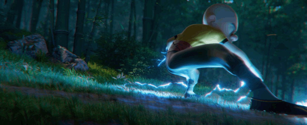 童年回忆突然升级💧光头强新发型配上雷电特效，在森林里飞奔的样子太燃了，从搞笑担