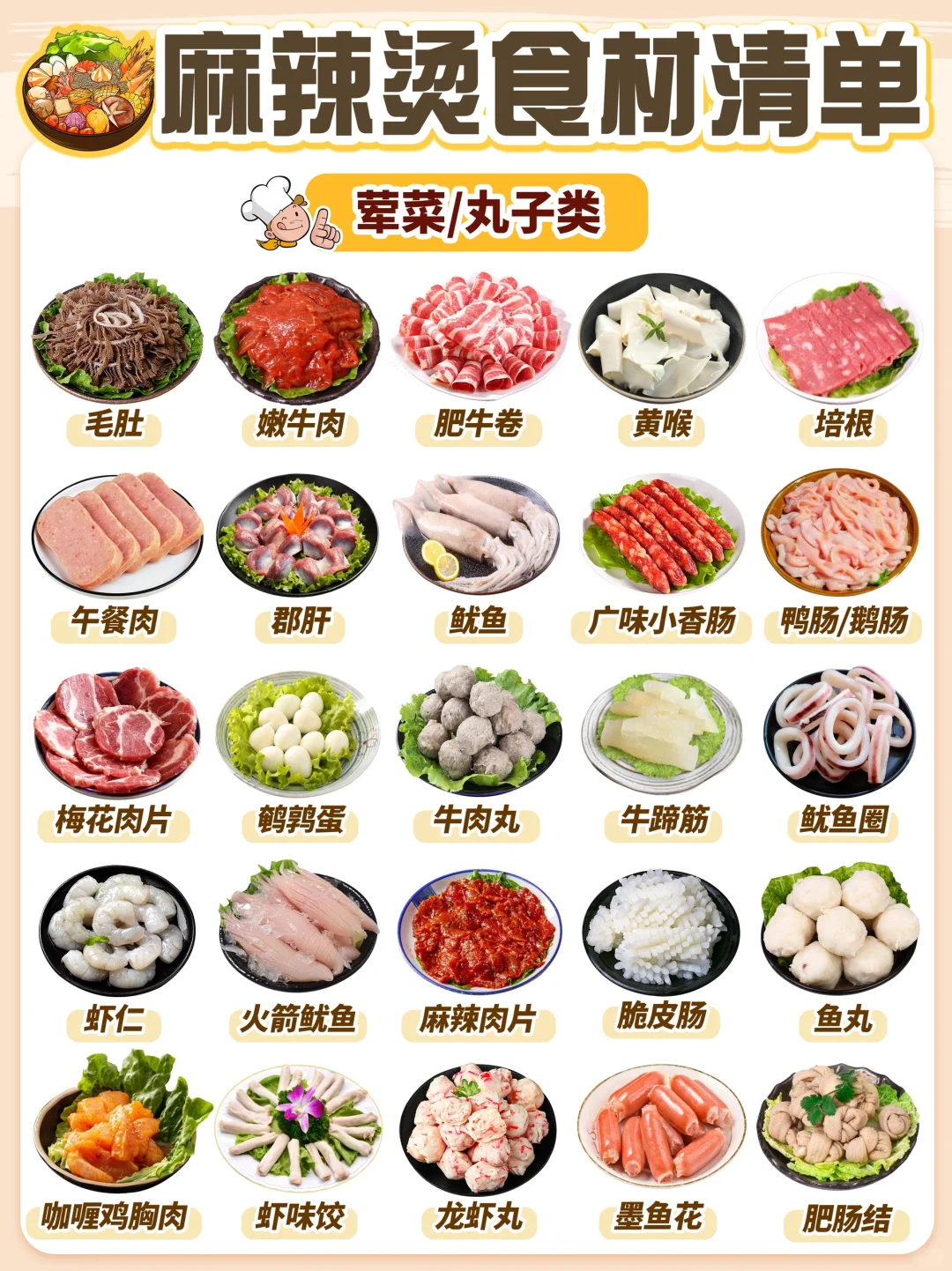 家庭麻辣烫超全食材清单🔥附锅底+蘸料配方