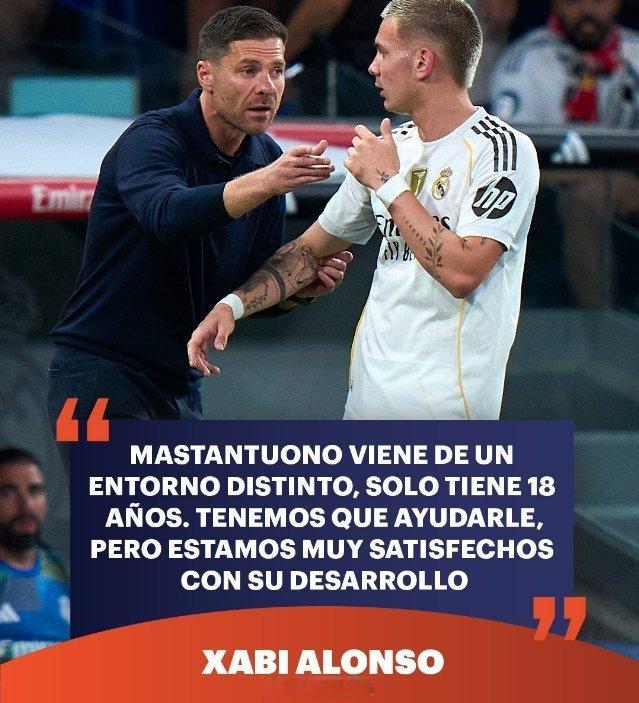 马斯坦托诺[超话] 🇦🇷 弗朗哥·马斯坦托诺加盟皇马后，迅速获得了大量出场时