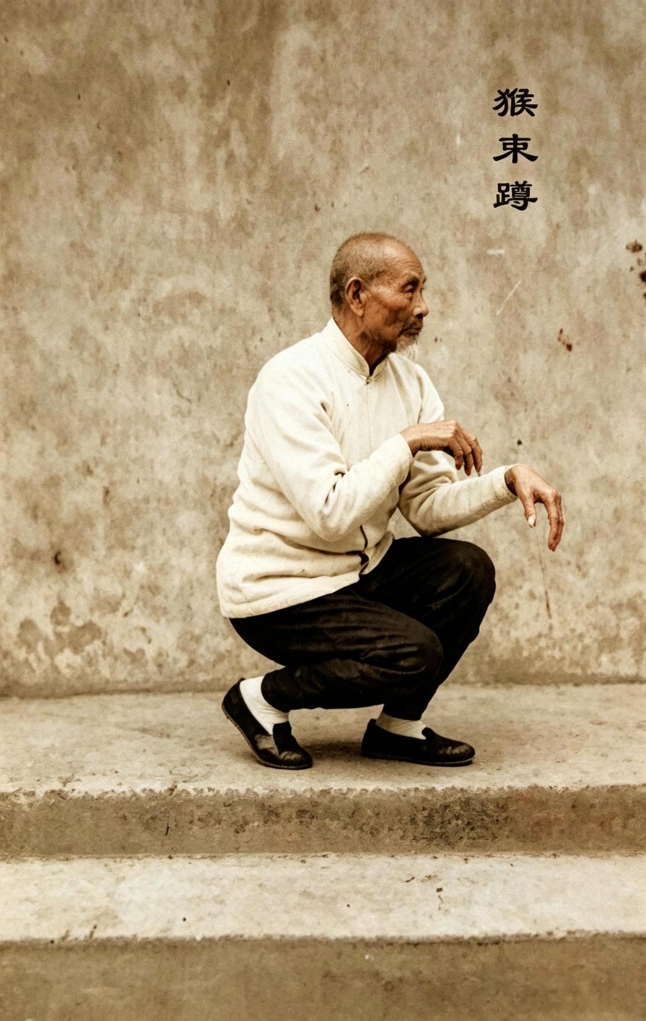 这位身形利索干练，展示武艺的老人正是卢式心意六合拳的开山鼻祖卢嵩高。卢嵩高与尚学