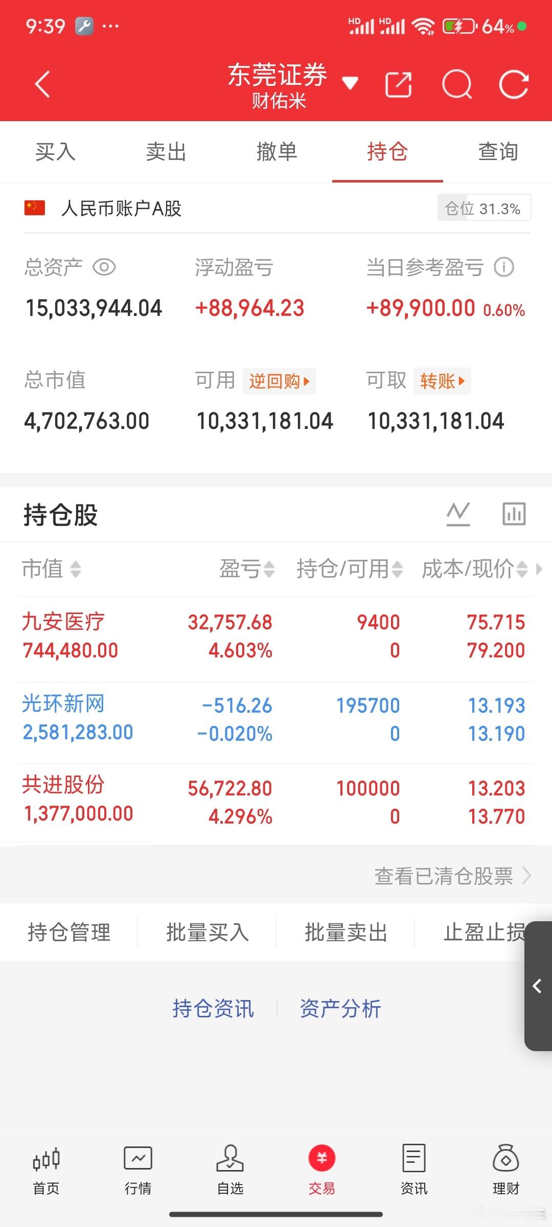 米姐考虑了光环新网 共进股份 九安医疗，都是国产方向！明白的兄弟们回复178 