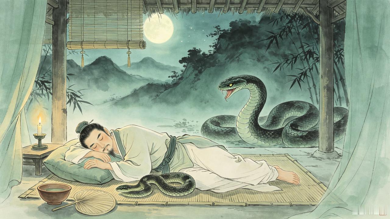 明朝时，江州之地，蛇类极盛。林间草际，溪畔屋檐，无处不见蛇影；其形或小如蚯蚓，或