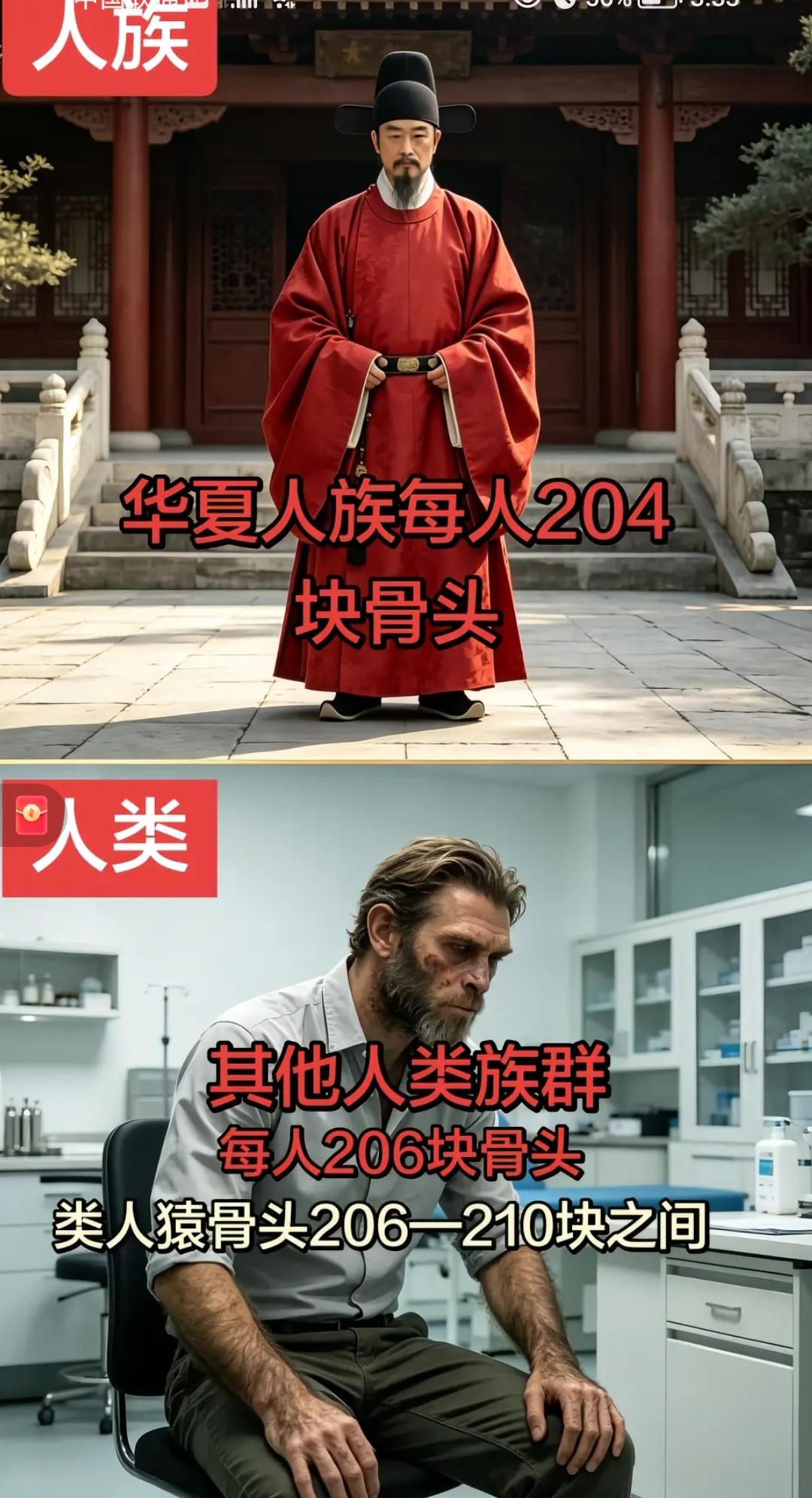 华夏先民少了一块骨头，是为了脚踏实地，不跳脱激进！
   解剖学统计显示，70%