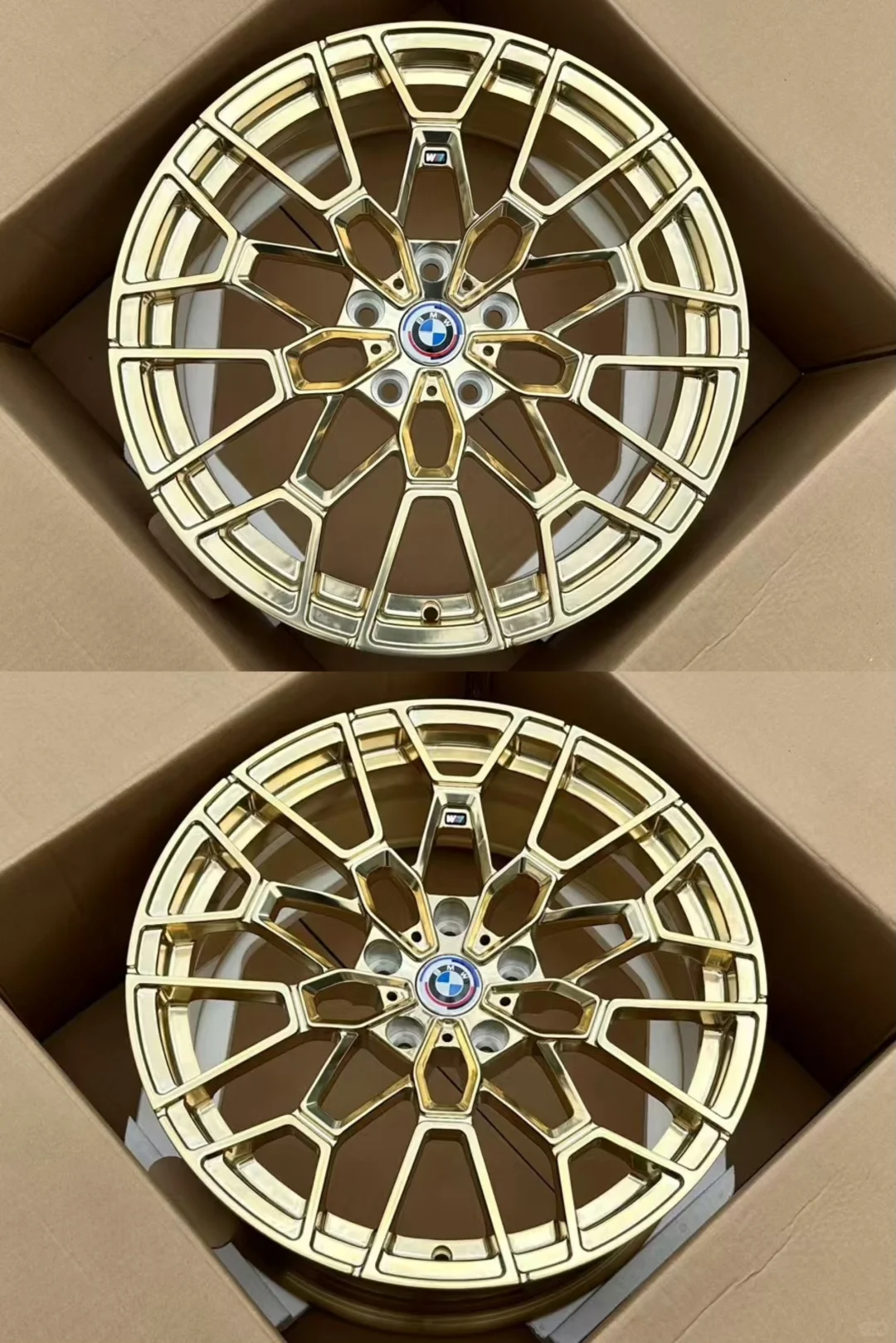 宝马G8X M4 CSL 轮毂 冻金色抛光工艺