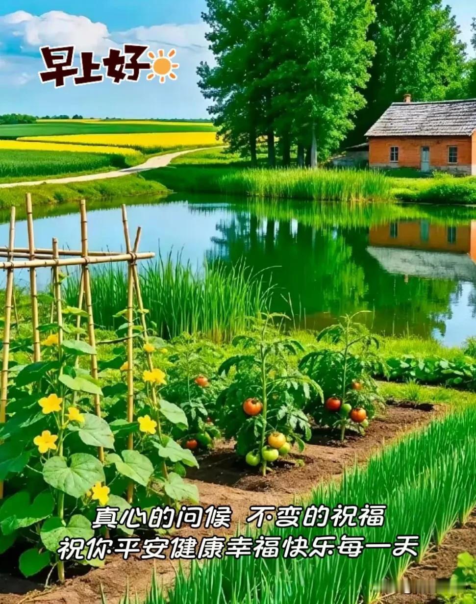 清晨送一份温柔祝福，愿你三餐温暖，事事无忧。