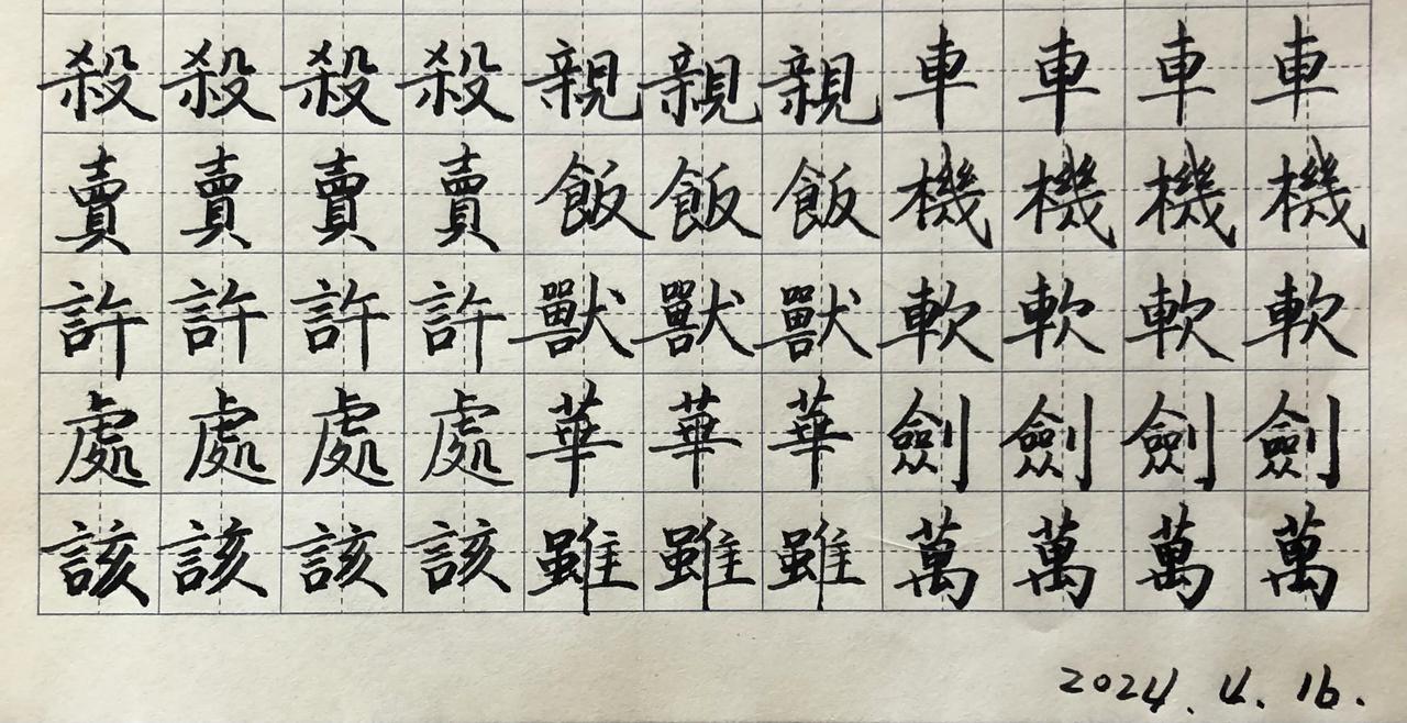 练字马上就一年
像个无头蝇子，东一头西一头
今天学学赵孟頫，明天想学欧

看庞中