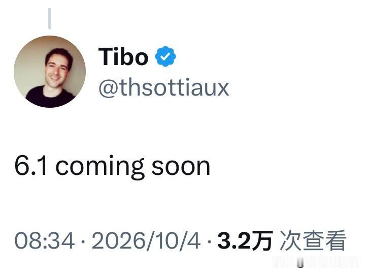 OpenAI 是不是实现了模型自进化了？ 6.1 coming soon。
Op