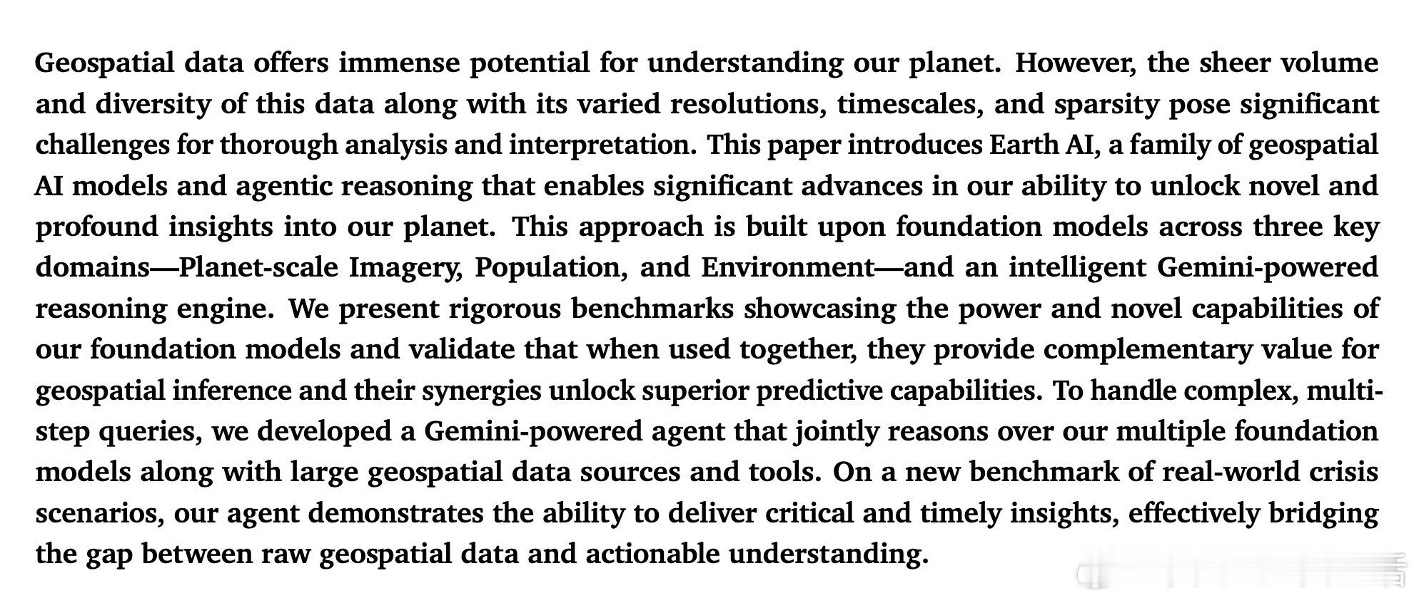 [AI]《Earth AI: Unlocking Geospatial Insi