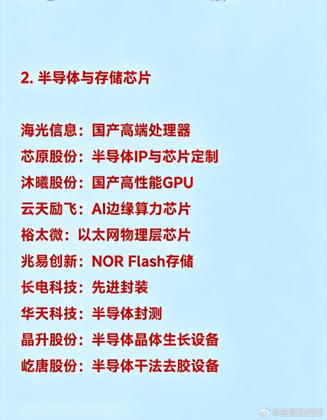6月19日，本周十五大热点科技及其完整版龙头企业汇总1. AI算力与光模块寒武纪