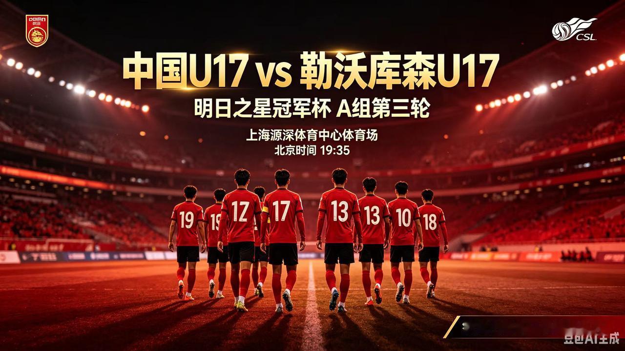 明日之星冠军杯(中国U17-勒沃库森U17)，今日赛程
(2026年08月06日