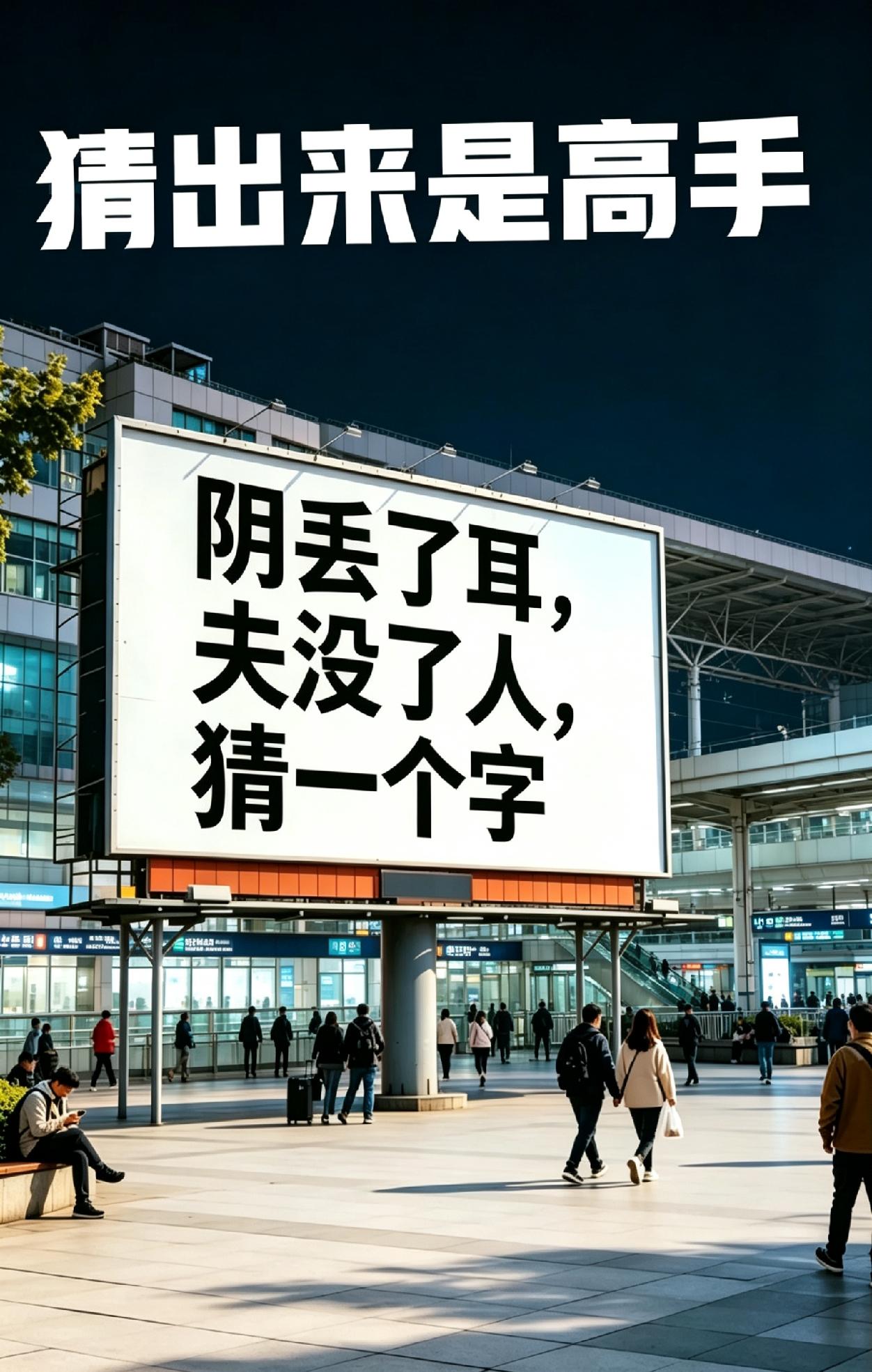 这个字谜好难猜！愣是看了半天没看懂！我估计能猜出来的人，绝对是知识不一般的高手了