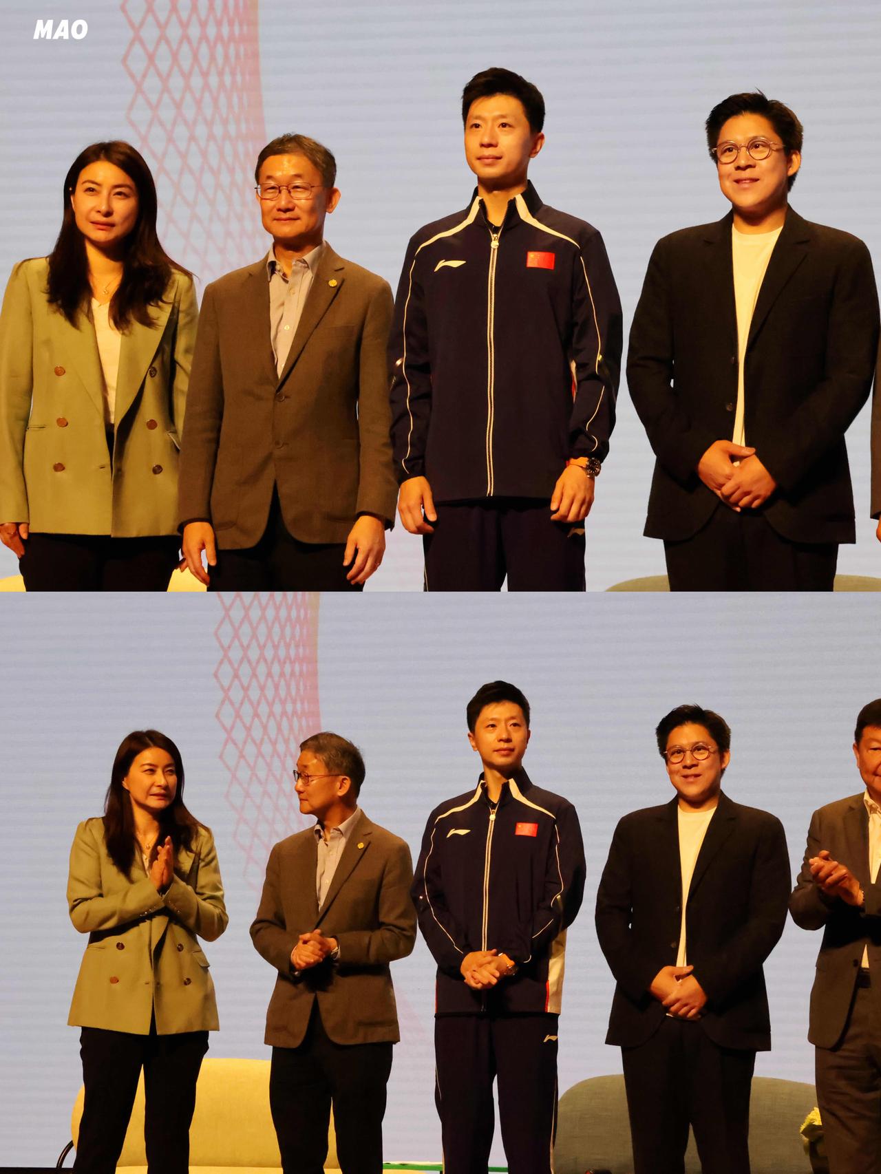 马龙真的好高级，还得是龙队，这是我们的榜样！
霍启刚和郭晶晶夫妇也在一起合照，这