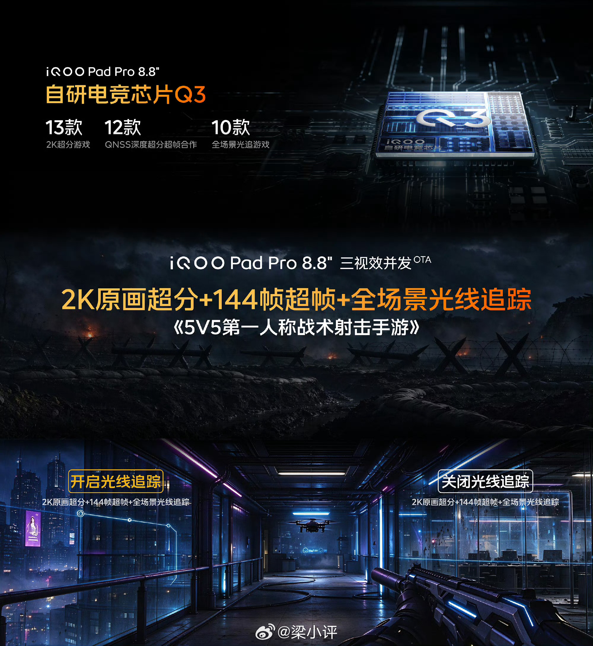 iQOO Pad Pro 8.8英寸平板电脑发布上市，补后3249元起步！第五代