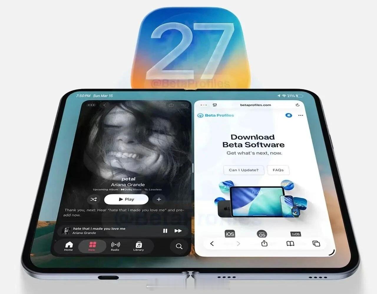 iOS 27将适配分屏功能准确的来说应该是iPhone Ultra