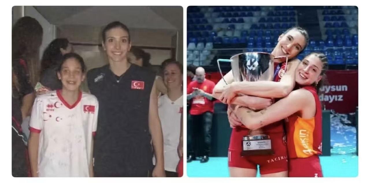 纳兹的“小迷妹”伊尔金也夺冠了！那一年土耳其瓦基弗银行女排的纳兹帮助朱婷拿到了欧
