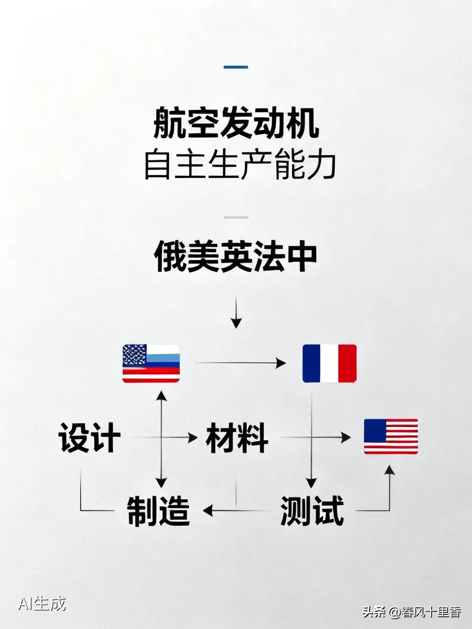 普京说全球只有俄、美、英、法四个国家能自主生产飞机发动机，这话一出好多人纳闷中国