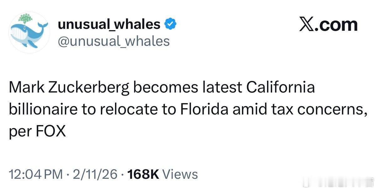 马克·扎克伯格买了佛罗里达州的房子自由主义者们说：“他不会离开卡利，哈哈”今天证