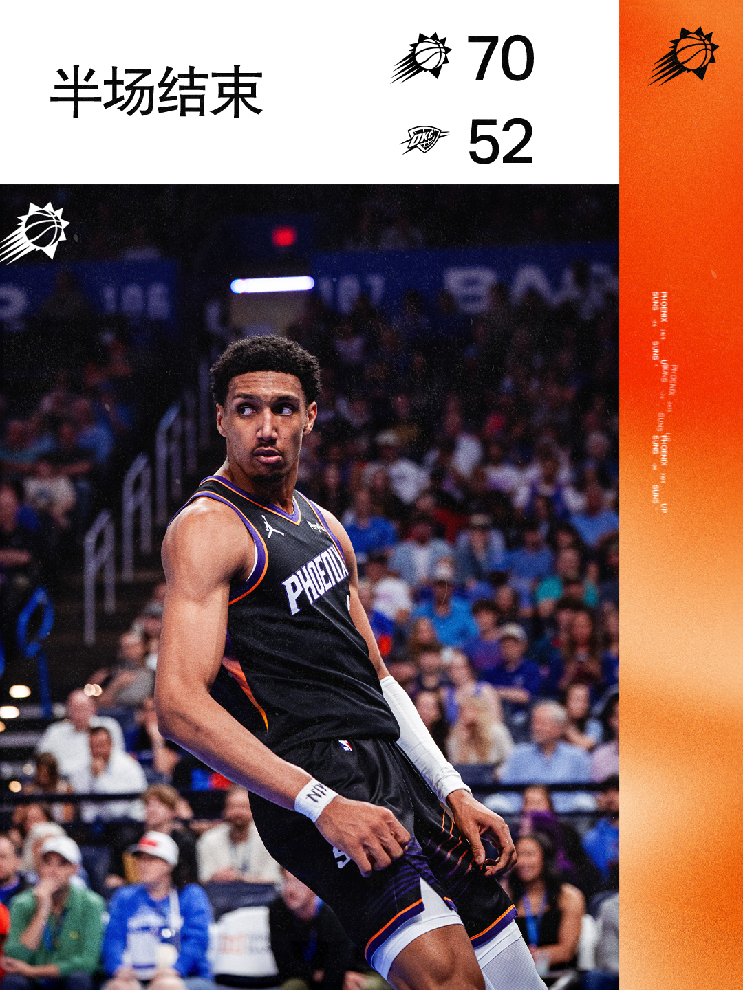 【半场结束❗️】菲尼克斯太阳 ｜旭日东升 ｜太阳vs雷霆