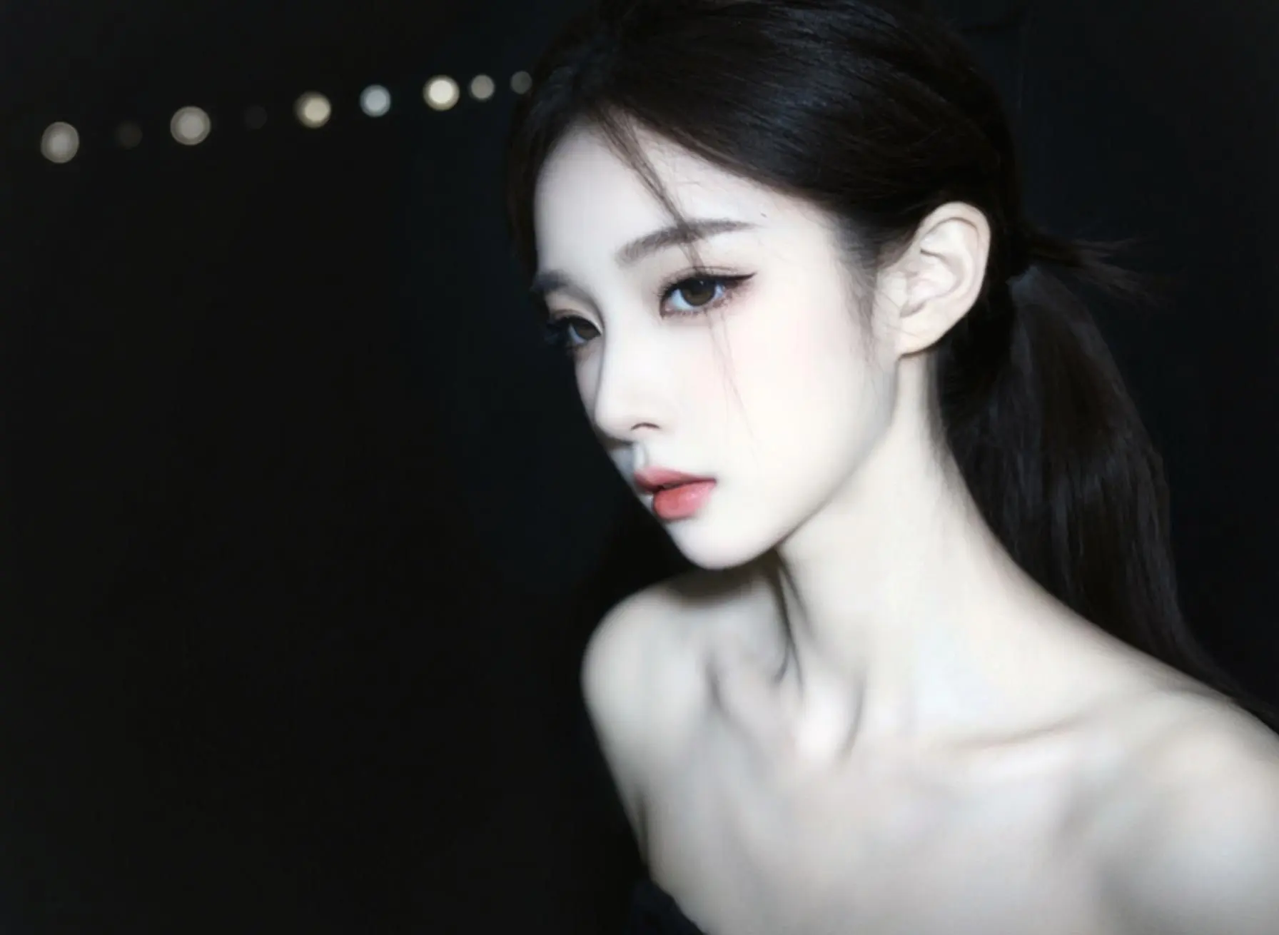 温柔女形象清新淡妆造型 清纯白月光妆容 女生形象照清纯淡妆 清透颜风格