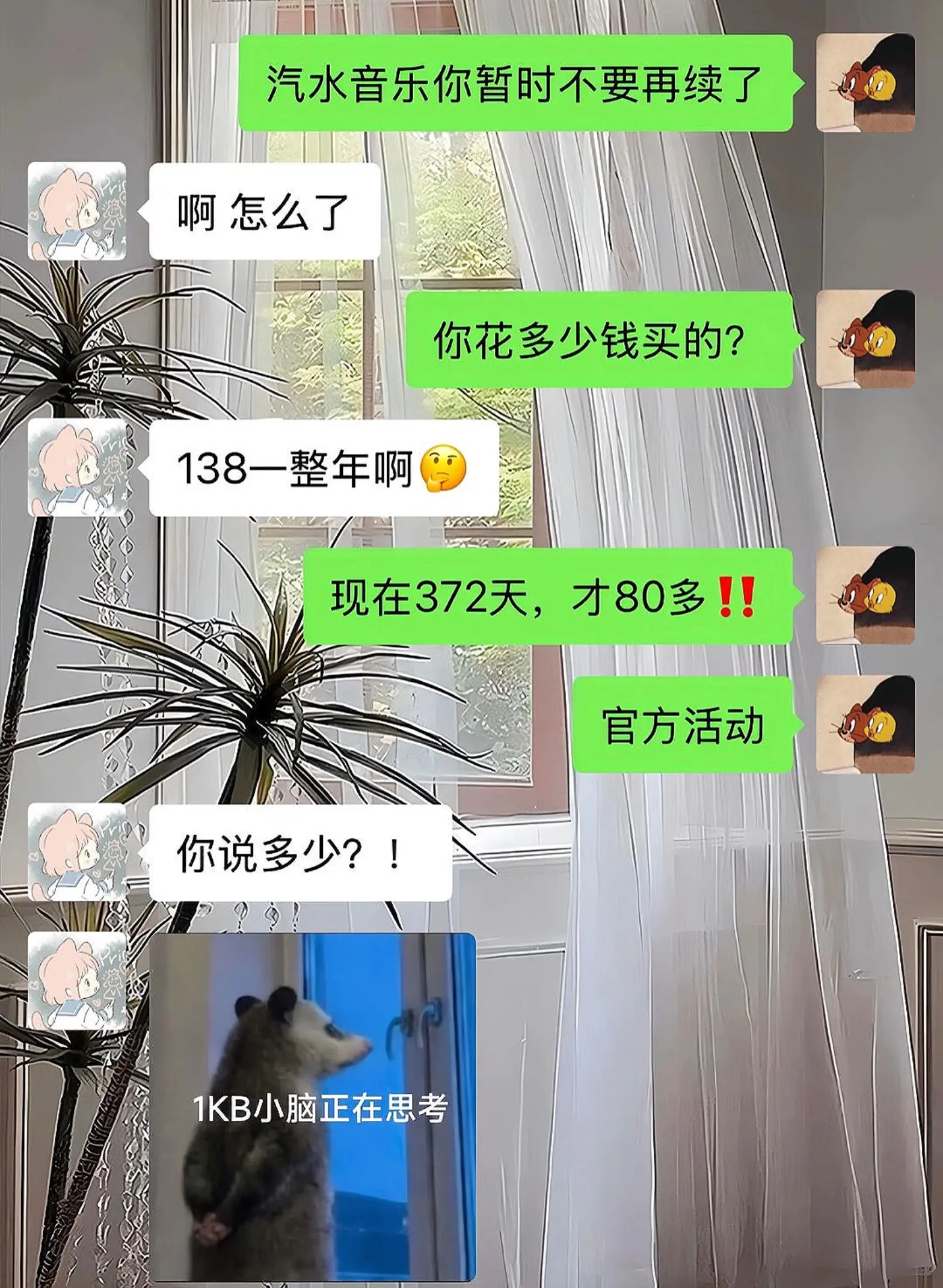 不是！？汽水音乐你来真的，372天年卡VIP才这价？？？