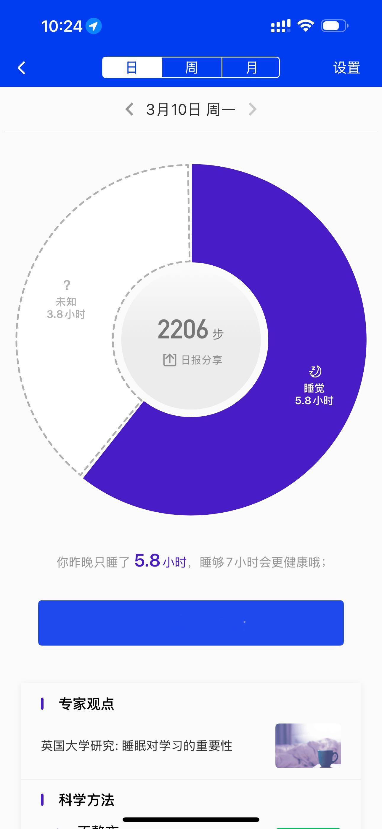 周一的早上  睡眠5.8小时自然醒。 跑步五公里。力量训练。仪态调整。洗澡 身体