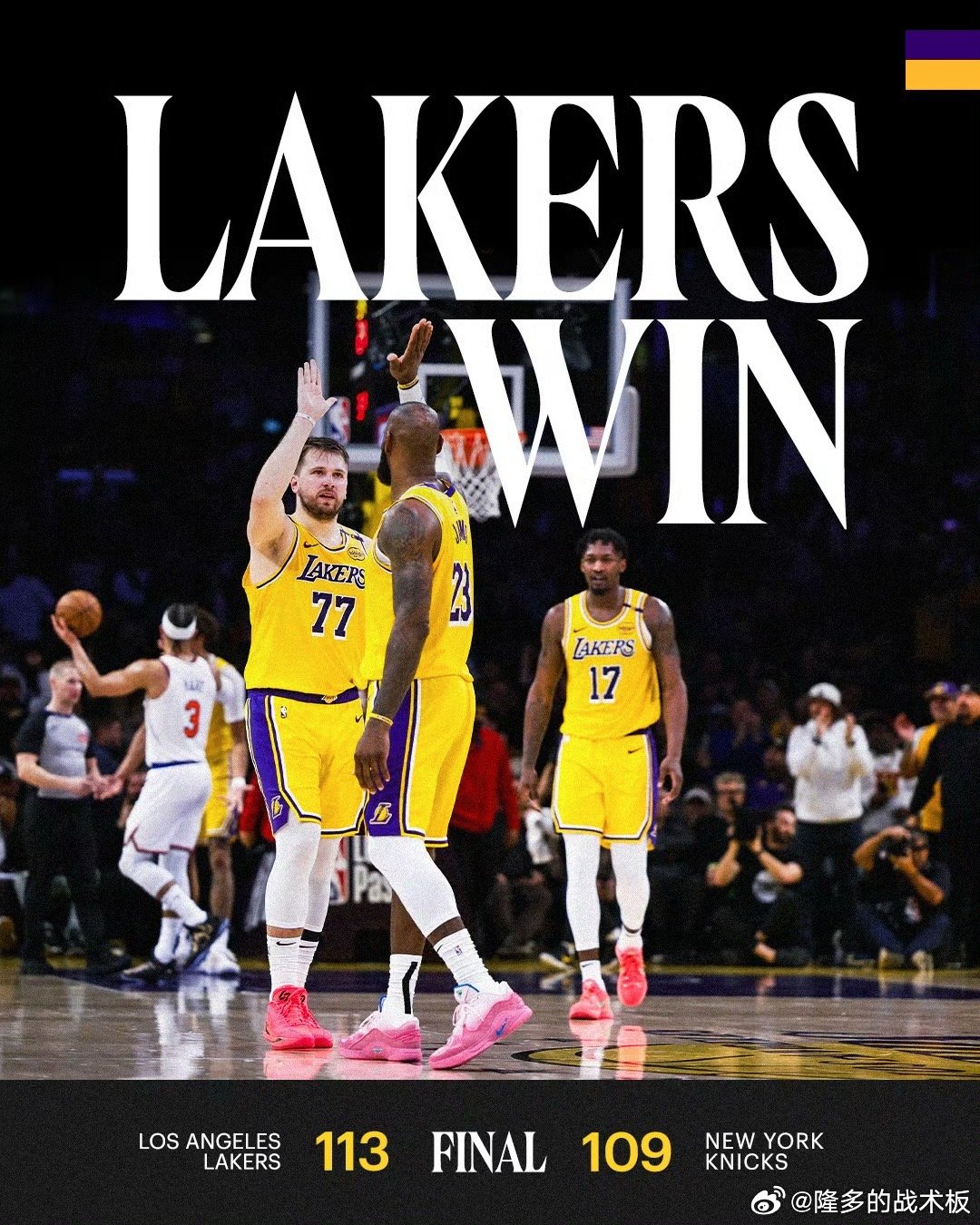 湖人上一次八连胜发生在上赛季，加时击败尼克斯后取得。詹姆斯加盟湖人以来的最长连胜