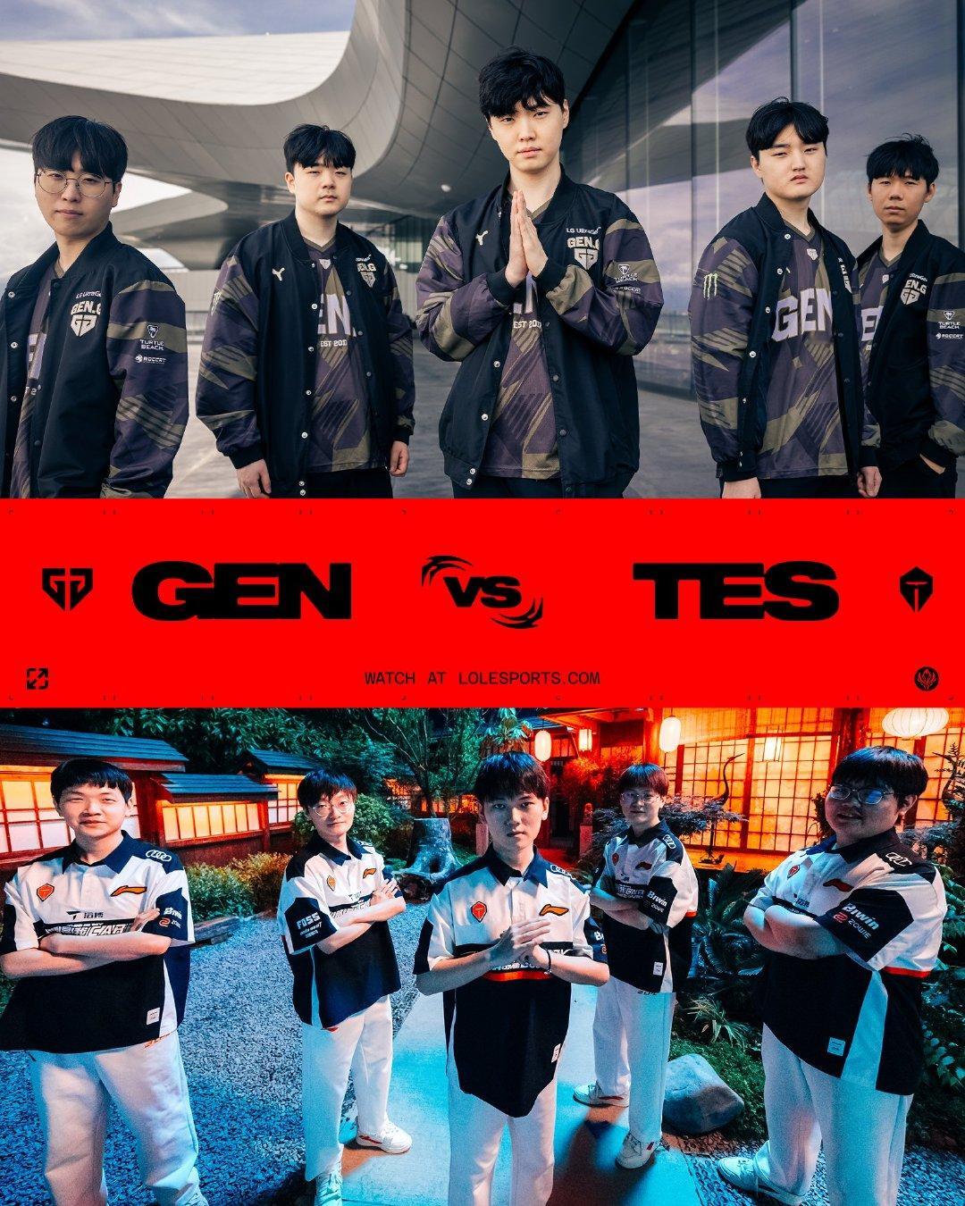 #2024msi# 随着昨日GEN 3-0 FNC，TES接下来将对上GEN[赢