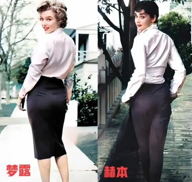 梦露与赫本未成名之前，当时最红的两个演员：英国的费雯丽与美国的海蒂·拉玛。

费