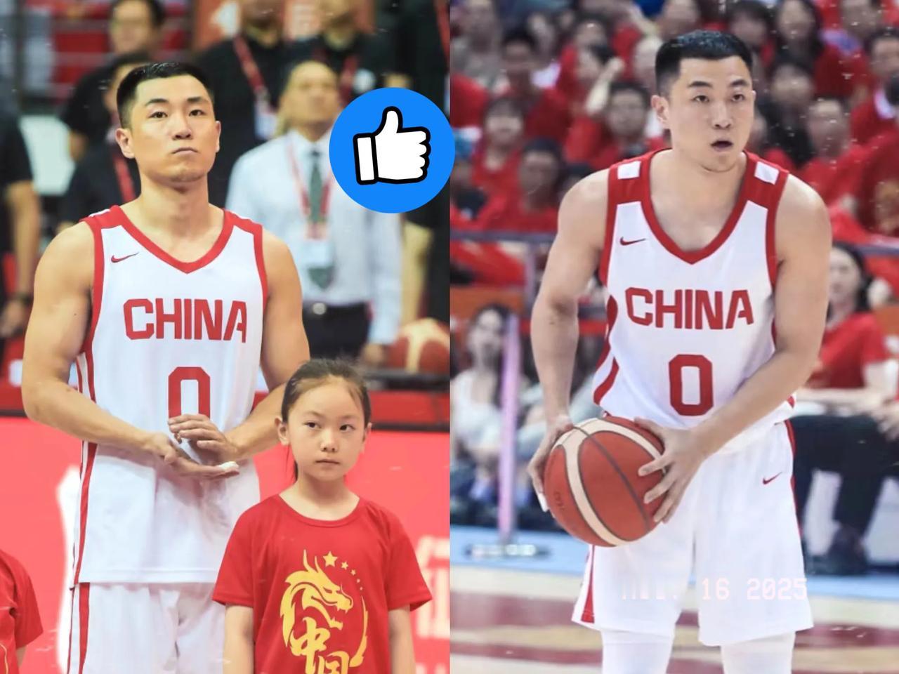 中国男篮 老将高诗岩真是太让人心疼了！
第三节四分钟的时候，转播镜头给到他，只见
