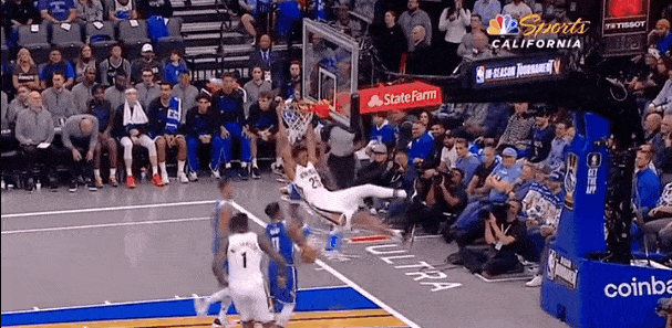 NBA鼓上蚤，你看明白他是从哪里来的吗？

鹈鹕与国王的比赛中，墨菲三世扣篮得手
