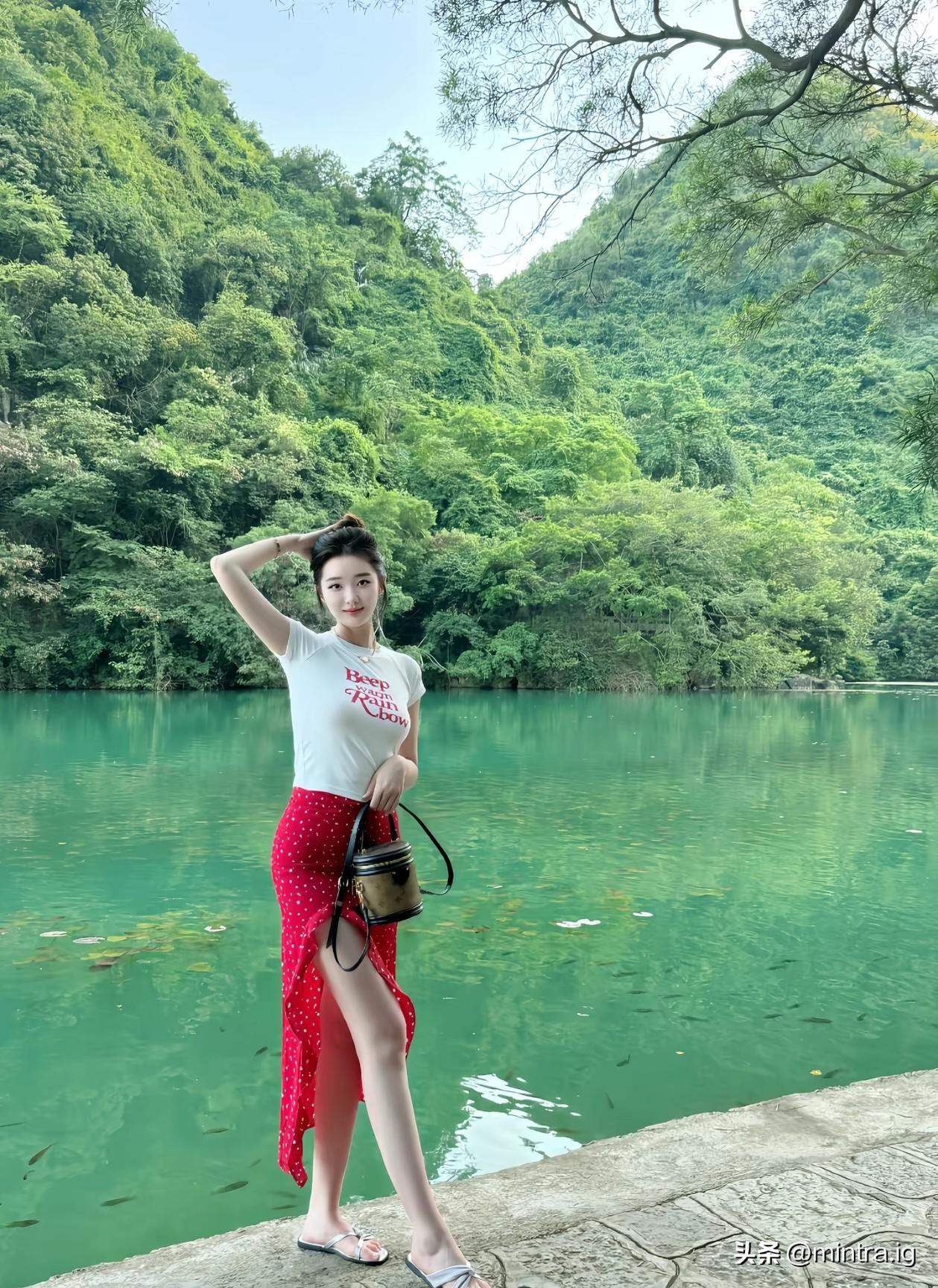 在柳州龙潭公园的山水间，把自己放进这幅绿意与碧水交织的画卷里。看喀斯特山峰的奇秀