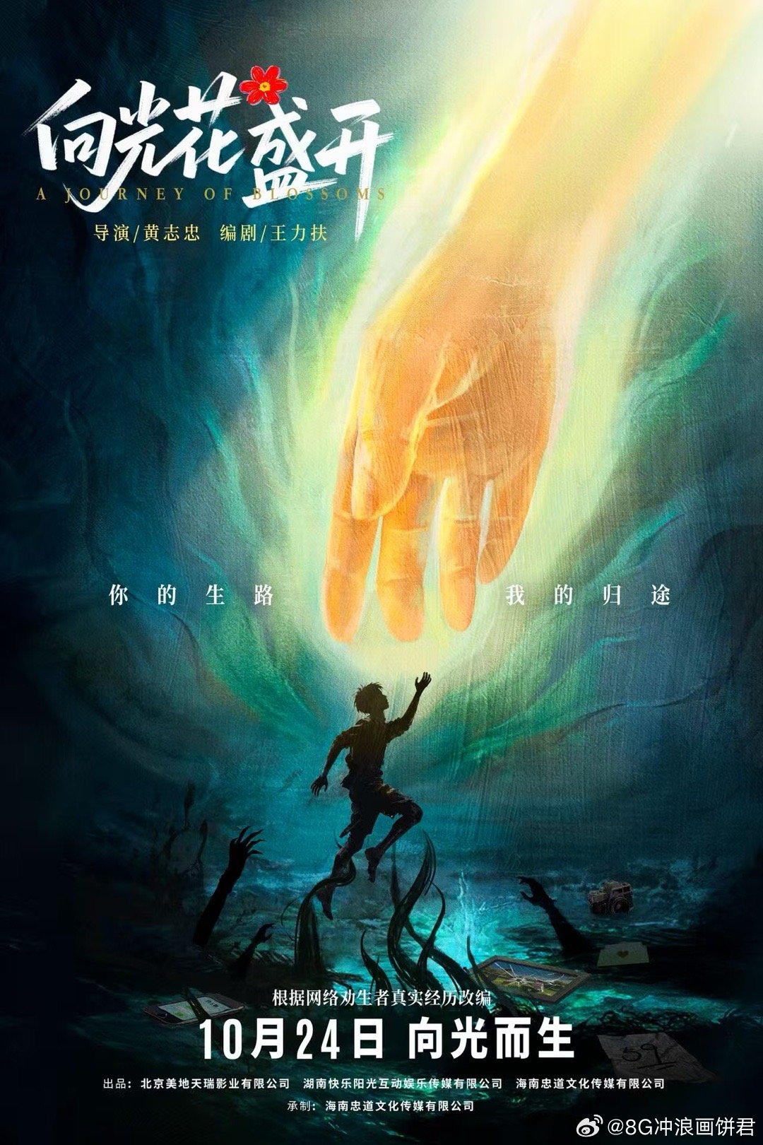 电影向光花盛开定档 10月24日全国上映的《向光花盛开》很戳人！改编自网络劝生者