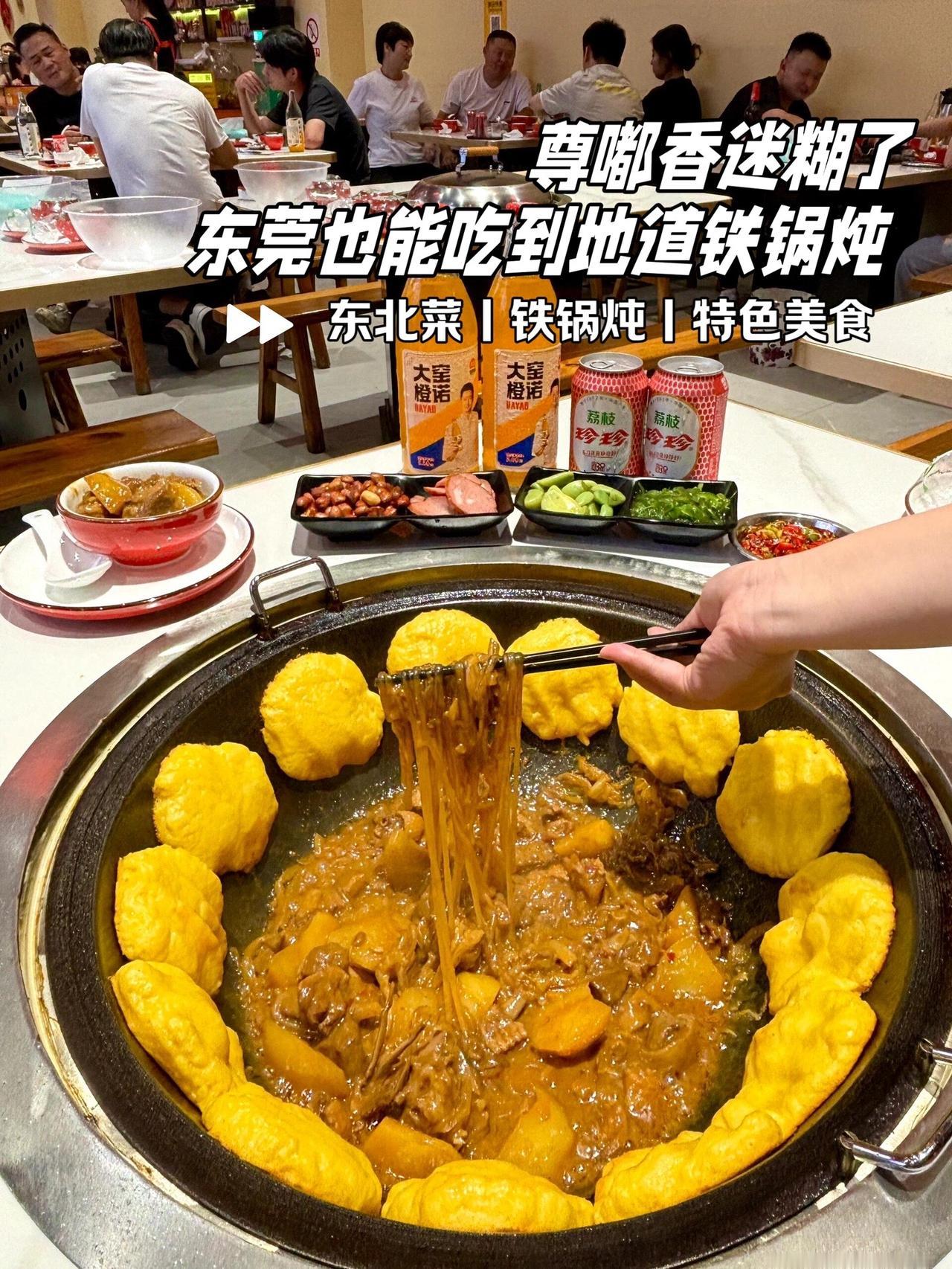 炖炖炖！东莞也能吃正宗东北菜！#东莞dou知道 #铁锅炖嘎嘎香 #东北铁锅炖