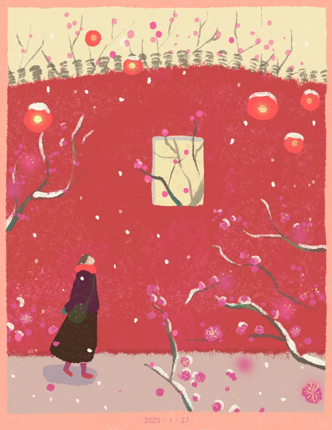 我把春节画下来｜梅破知春近 🪞
