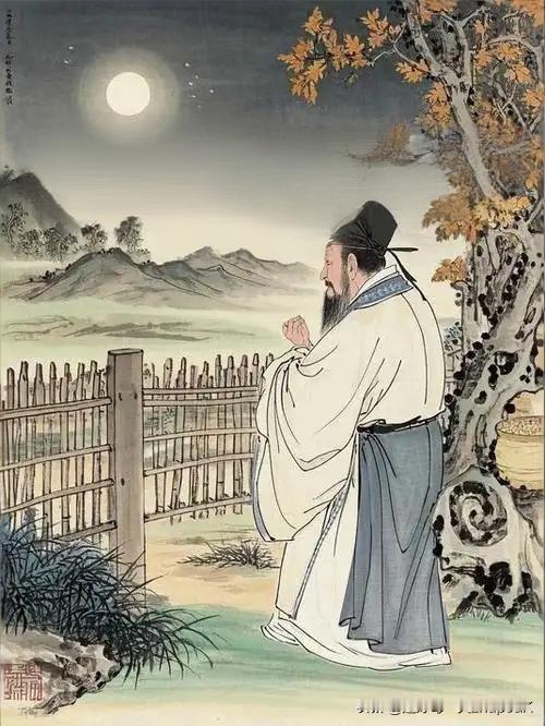 《秋夜将晓出篱门迎凉有感》
——宋·陆游
迢迢天汉西南落，
喔喔邻鸡一再鸣。
壮