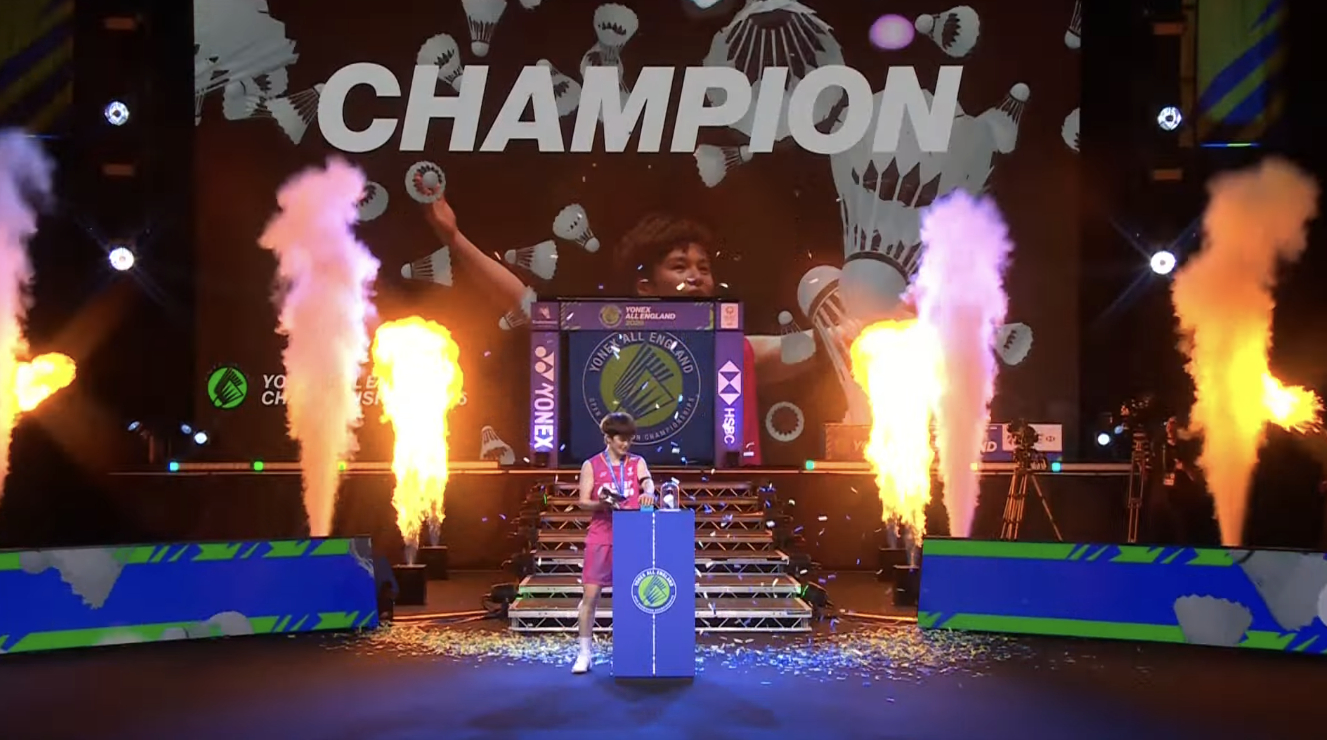 时隔七年国羽再夺全英女子单打冠军。王祉怡！终结安洗莹的36连胜，也救赎了自己之前