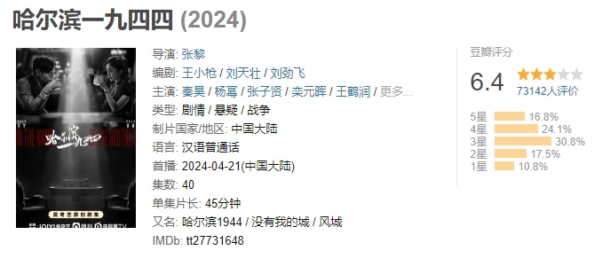 过去一个月杨幂的两部作品《哈尔滨一九四四》《没有一点火锅解决不了的事》和观众见面