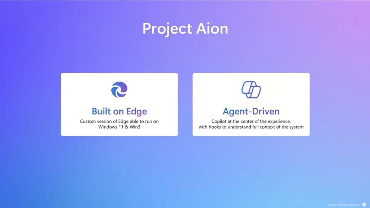 2024 年，微软曾秘密研发一款代号为 “Project Aion” 的轻量级操