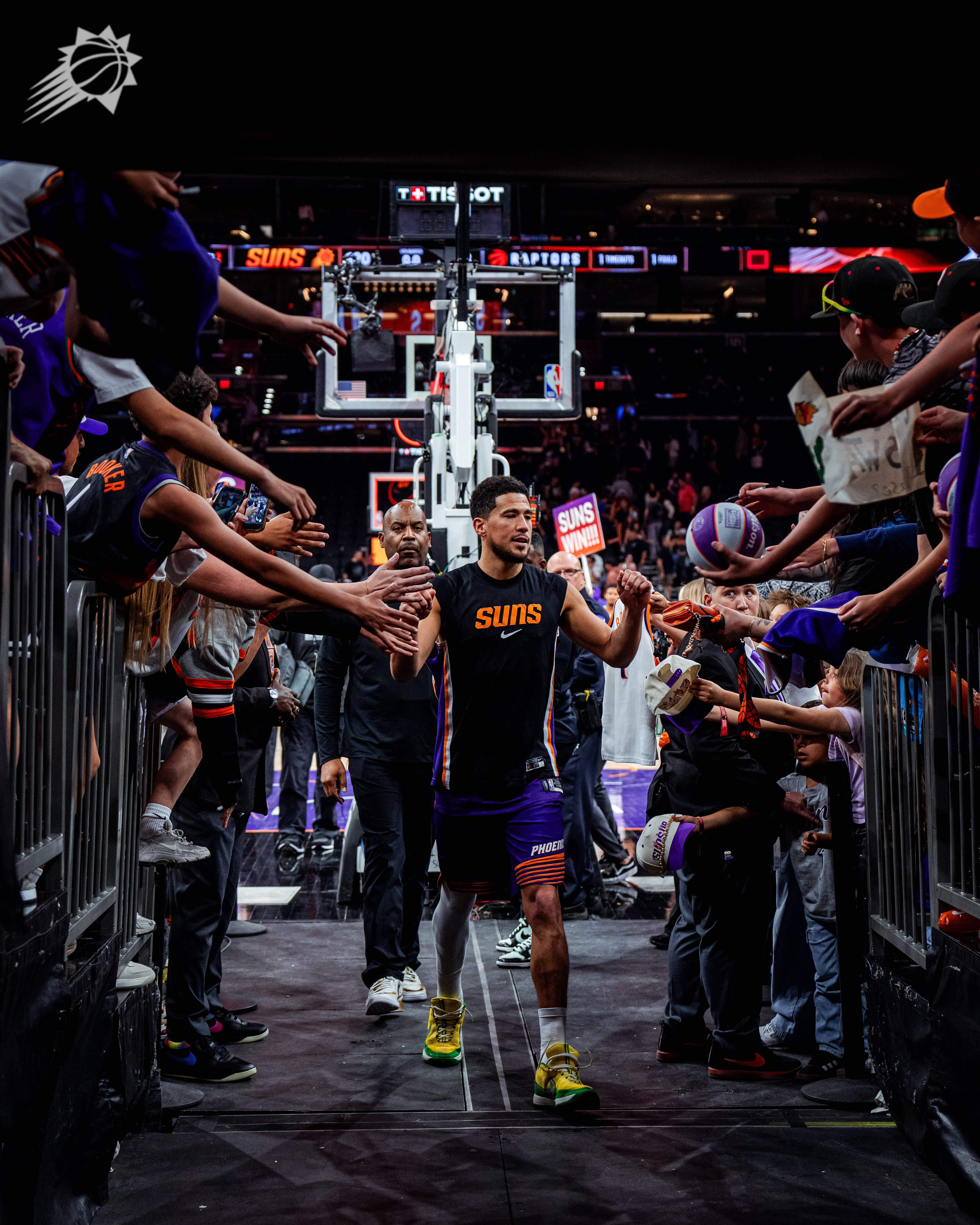 赢球后的球员通道！菲尼克斯太阳 ｜旭日东升