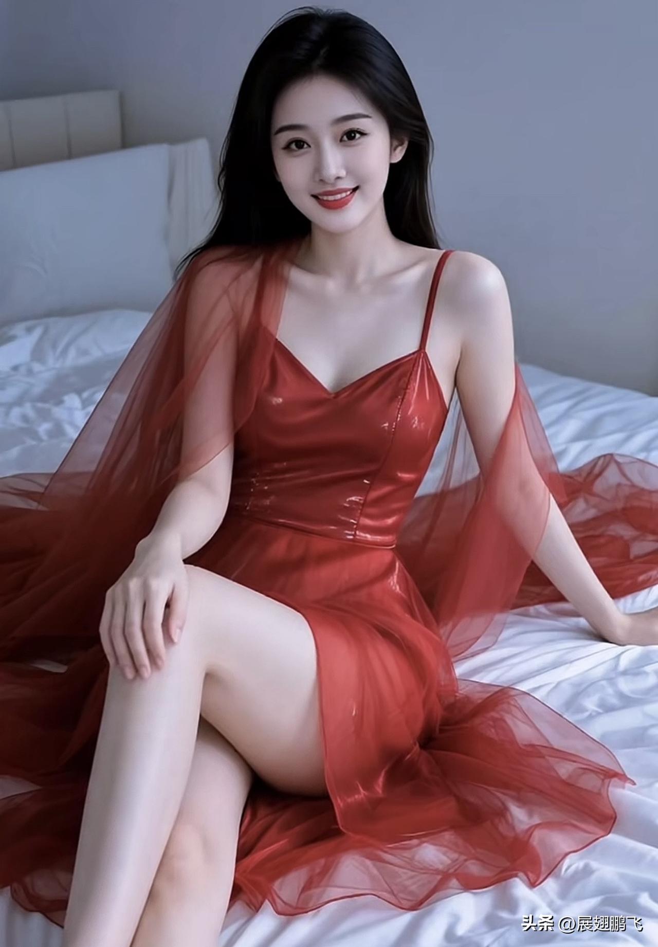 优雅红裙，柔美如梦，尽显女性魅力气质红裙女 魅力红裙穿搭 魅力红裙穿搭 气质红裙