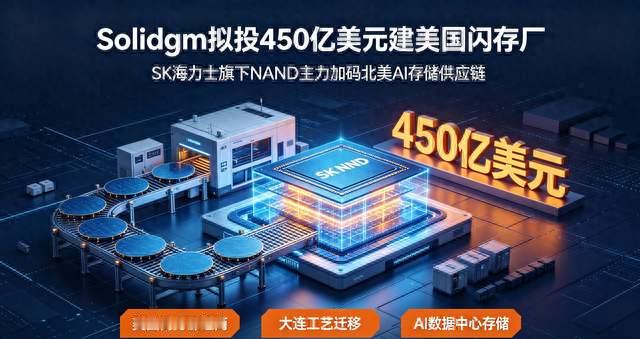 Solidigm拟投450亿美元在美国建设NAND闪存工厂