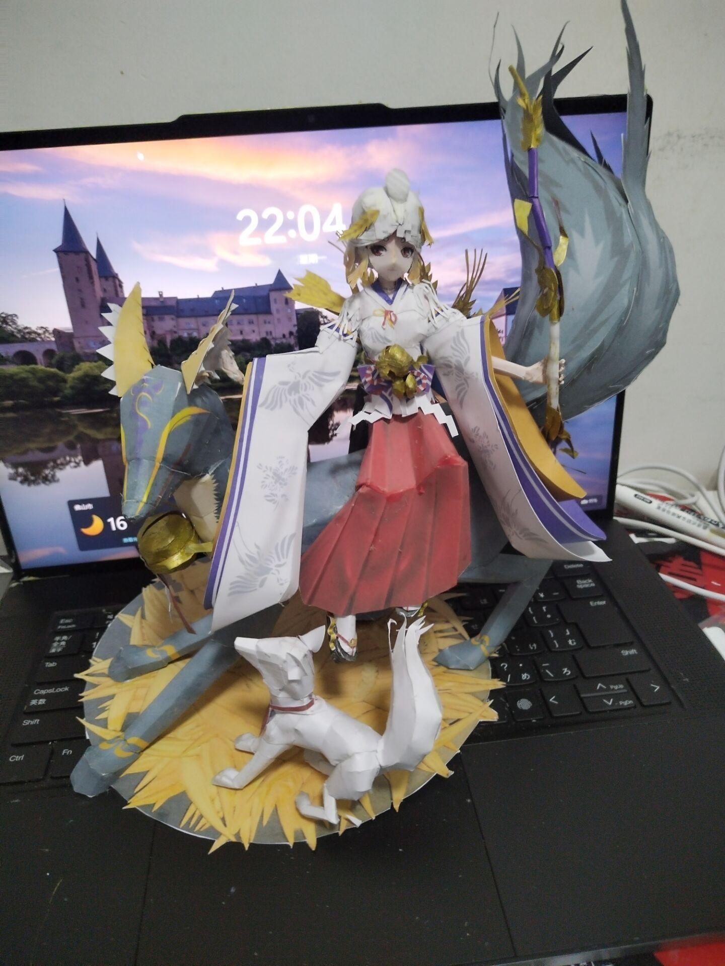 投稿 纸模型 铃鹿御前 御馔津陆陆续续肝了二十多天的成果 