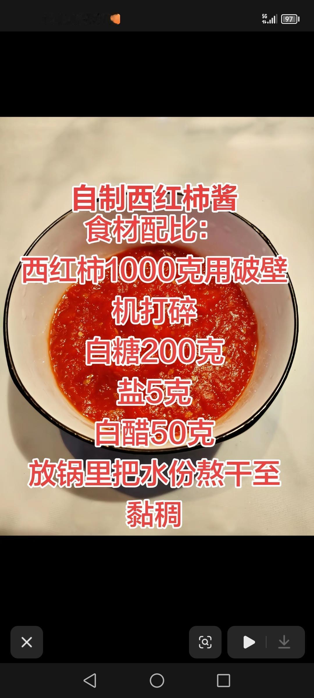 自制西红柿酱，青脆爽口凉拌黄瓜，酸萝卜老鸭汤配方，南昌拌粉配方，